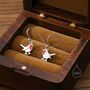 Sterling Silver Robin Bird Drop Hook Earrings, thumbnail 1 of 10