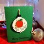 Personalised Christmas Card Wooden Teacher Decoration, thumbnail 4 of 5