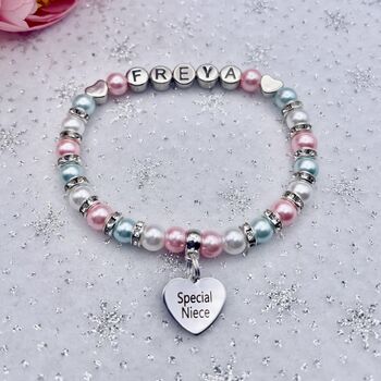 Personalised Niece Bracelet. Inc Gift Bag, 2 of 12