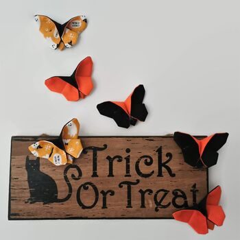 Halloween Fabric, Origami Butterflies, Hair Clip/Bands, 5 of 11