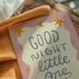 Good Night Little One Print, Good Night Nursery Print Pink, thumbnail 9 of 12