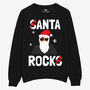 Santa Rocks Women's Christmas Jumper, thumbnail 5 of 6