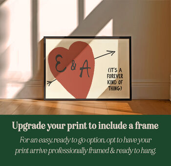 It’s A Forever Kind Of Thing Personalised Heart Print, 4 of 10