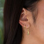 Tiny Star Huggie Earrings, thumbnail 1 of 3