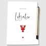 Valentines Card Lobster Anniversary Card, thumbnail 4 of 6