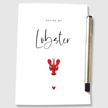 Valentines Card Lobster Anniversary Card, 4 of 6