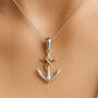 Personalised Sterling Silver Infinity Anchor Necklace, thumbnail 3 of 10