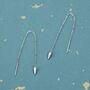 Sterling Silver Dangling Spike Threader Earrings, thumbnail 1 of 12