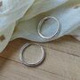 Pure Silver Slim Solid Bali Lightweight Hoop Earring, thumbnail 5 of 8