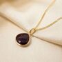 Dark Ruby 40th Birthday Gift Gemstone Necklace, thumbnail 1 of 3