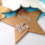 Personalised Graduation Gift Sterling Silver Initial Star Necklace, thumbnail 6 of 11