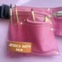 Pink Suede Personalised Leather Tool Belt, thumbnail 5 of 6
