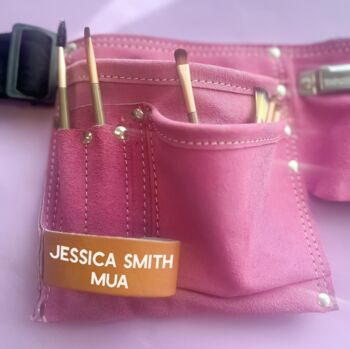 Pink Suede Personalised Leather Tool Belt, 5 of 6
