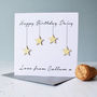 Wooden Stars Personalised Christmas Card, thumbnail 1 of 2