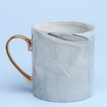 Marble Effect Coffee Mugs In Pink Or Grey Finish, 4 of 5