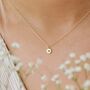 9ct Gold Dot Necklace With Initial, thumbnail 2 of 6
