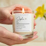 Friend Definition Gift Personalised Scented Candle, thumbnail 1 of 9