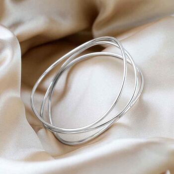 Sterling Silver Wire Bangle, 4 of 7