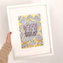 'I Love You With My Whole Heart' Illustrated Print, thumbnail 2 of 4