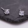 Sterling Silver Extra Small Cz Stud Earrings, thumbnail 4 of 12