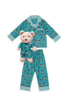Space Boys Astronaut Pyjama Set With Teddy Bear, 2 of 6