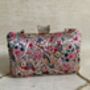 Pink Floral Multicoloured Rectangular Clutch Bag, thumbnail 8 of 10