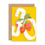 30th Birthday Illustrated Strawberry Card, thumbnail 2 of 2