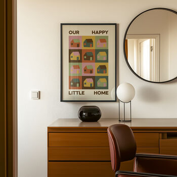 Our Happy Little Home Retro Print, 4 of 7