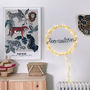 Large Personalised Pom Pom Fairy Light Hoop, thumbnail 5 of 7
