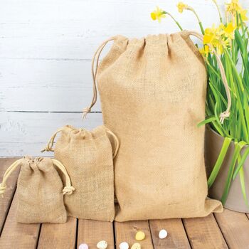 Personalised Bunny Easter Sack Jute, 2 of 3