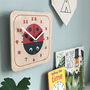 Children's Wooden Wobbly Eyed Animal Clocks, thumbnail 6 of 10