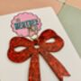 Red Ribbon Bow Glitter Christmas Tree Decoration / Sparkly Christmas Gift For Her, thumbnail 4 of 5