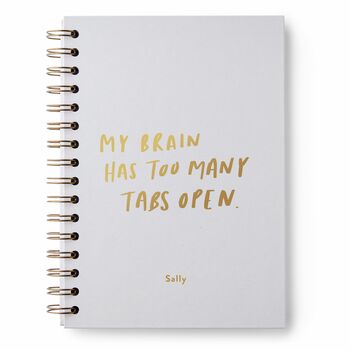 Too Many Tabs Open Hardback Personalised Notebook, 7 of 8