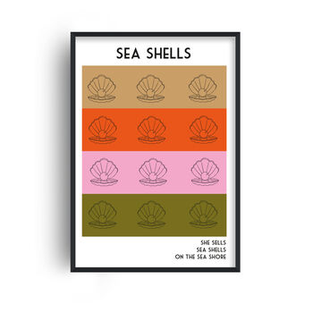 Sea Shells Giclée Retro Art Print, 5 of 5
