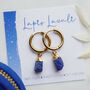 Natural Lapis Lazuli Hoop Earrings, thumbnail 1 of 10