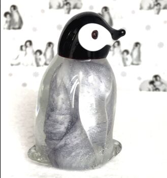 Cute Hand Blown Solid Glass Penguin Chick Figurine, 5 of 7