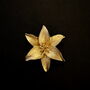 Lily Gold Flower Brooch, 14k Gold Plated, thumbnail 4 of 4