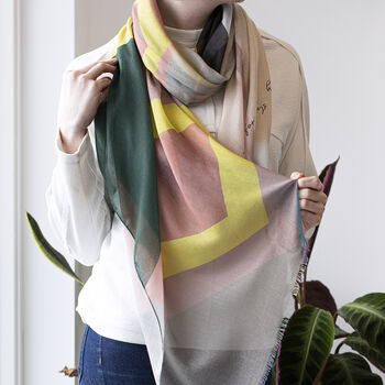 Personalised Abstract Eco Geo Scarf, 4 of 12