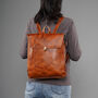 Womens Colorway Genuine Leather Backpack, thumbnail 10 of 12