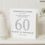 Personalised 60th Anniversary Card Nanny And Grandad, thumbnail 1 of 7