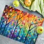 Forest Of Colour Textured Glass Chopping Board, thumbnail 5 of 8