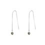 Bead Ball Drop Earring In Sterling Silver, Gold Plated, thumbnail 8 of 8