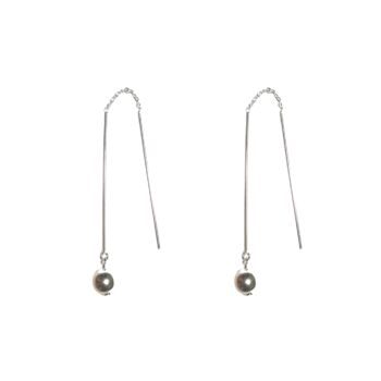 Bead Ball Drop Earring In Sterling Silver, Gold Plated, 8 of 8