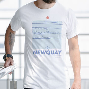 Personalised Mens Coastal Waves Holiday T Shirt, 2 of 3