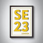 Se23 Forest Hill, London Postcode Typographic Print, thumbnail 4 of 7