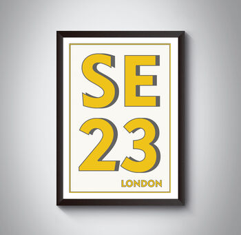 Se23 Forest Hill, London Postcode Typographic Print, 4 of 7