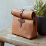 Leather Roll Down Ditty Washbag, thumbnail 1 of 4