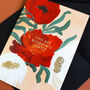 Floral Anniversary Day Card 'Blooming Lovely', thumbnail 3 of 6