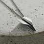 Men's Oxidised Sterling Silver Paper Plane Necklace, thumbnail 1 of 2