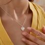 Sterling Silver Genuine Heart Baroque Pearl Pendant Necklace, thumbnail 2 of 12